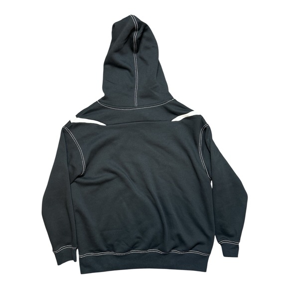 Nike Women's Swoosh Oversize Hoodie Sweatshirt DR6199-010 Black/White SIZE S NWT - Picture 2 of 8